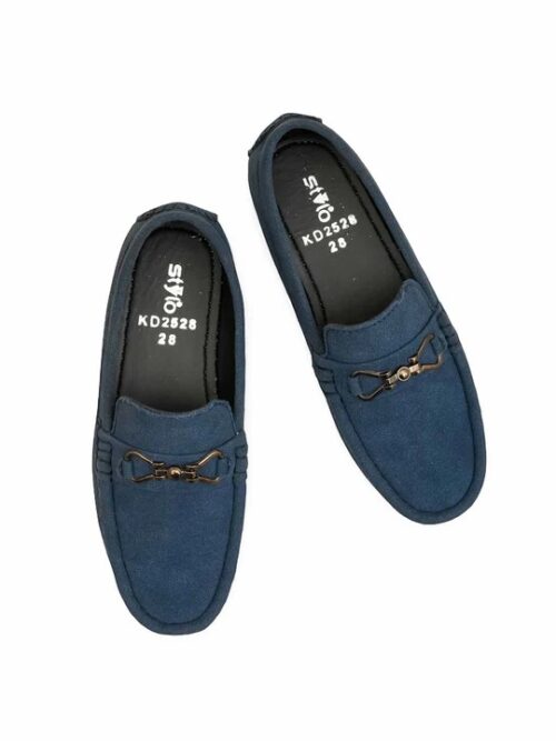 Boys Navy Formal Moccasin